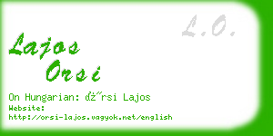 lajos orsi business card